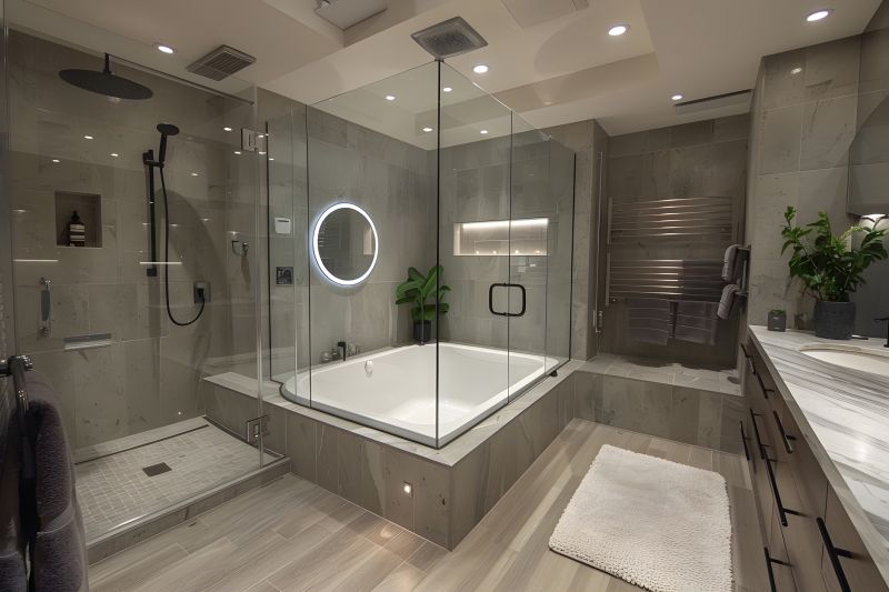 Modern Bathroom with New Bathtub